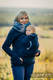 Fleece Babywearing Sweatshirt - size XXL - navy blue with Little Herringbone Illusion (grade B) #babywearing