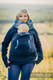 Fleece Babywearing Sweatshirt - size S - navy blue with Little Herringbone Illusion (grade B) #babywearing