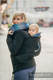 Polarowa bluza do noszenia dzieci - rozmiar XXL - czarna z Małą Jodełką Iluzją #babywearing