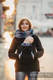 Fleece Tragepullover - Größe XL - schwarz mit Little Herringbone Illusion (grad B) #babywearing