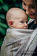 Baby Wrap, Jacquard Weave (60% cotton, 20% merino wool, 12% silk, 8% hemp) - FOREST BUBO OWLS - size M #babywearing