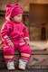 Kombinezon Polarowy - rozmiar 62 - różowy z Waniliową Koronką #babywearing