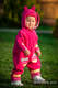 Kombinezon Polarowy - rozmiar 62 - różowy z Waniliową Koronką #babywearing