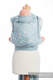 WRAP-TAI carrier Toddler with hood/ jacquard twill / 60% cotton 28% linen 12% tussah silk / TWISTED LEAVES GREY & TURQUOISE #babywearing