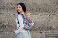 Nosidło Klamrowe ONBUHIMO splot jodełkowy (100% bawełna), rozmiar Toddler - MAŁA JODEŁKA ŚWIATŁA MIASTA #babywearing