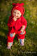 Fleece Romper - size 62 - red with Sunrise Rainbow #babywearing