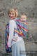 Chusta do noszenia dzieci, tkana splotem jodełkowym, bawełna - MAŁA JODEŁKA ŚWIATŁA MIASTA - rozmiar XL #babywearing