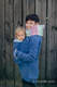 Fleece Babywearing Sweatshirt - size L - blue with Little Herringbone Impression (grade B) #babywearing