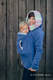 Fleece Babywearing Sweatshirt - size L - blue with Little Herringbone Impression #babywearing