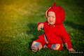 Fleece Romper - size 68 - red with Sunrise Rainbow #babywearing