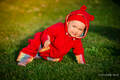 Fleece Romper - size 68 - red with Sunrise Rainbow #babywearing