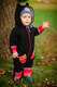 Fleece Romper - size 74 - black with Cherry Lace #babywearing