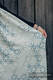 Baby Wrap, Jacquard Weave (60% cotton, 28% merino wool, 8% silk, 4% cashmere) - HEXA FLOWERS BLUE  - size S #babywearing