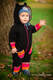 Kombinezon Polarowy - rozmiar 80 - czarny z Wiśniową Koronką #babywearing
