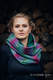 Snood Scarf with Fleece - LITTLE HERRINGBONE IMPRESSION DARK & DARK GREEN #babywearing