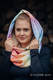 Kamin/Schal aus gewebtem Stoff  und Fleece - RAINBOW LACE und CAFE LATTE #babywearing