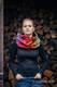 Kamin/Schal aus gewebtem Stoff  und Fleece - RAINBOW LACE DARK und SCHWARZ  #babywearing