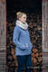 Fleece Sweatshirt - size L - blue with Little Herringbone Impression #babywearing