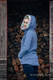 Fleece Sweatshirt - size L - blue with Little Herringbone Impression #babywearing