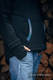 Fleece Sweatshirt - size S - black with Little Herringbone Illusion (grade B) #babywearing