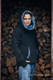 Fleece Sweatshirt - size XL - black with Little Herringbone Illusion (grade B) #babywearing