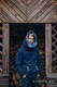 Fleece Pullover - Größe XL - dunkelblau mit Little Herringbone Illusion #babywearing
