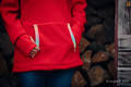 Fleece Sweatshirt - size S - red with Little Herringbone Imagination #babywearing