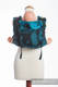 Lenny Buckle Onbuhimo baby carrier, standard size, jacquard weave (100% cotton) - FEATHERS TURQUOISE & BLACK #babywearing