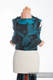 WRAP-TAI carrier Toddler with hood/ jacquard twill / 100% cotton / FEATHERS TURQUOISE & BLACK #babywearing