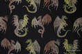 Fular, tejido jacquard (100% algodón) - DRAGON VERDE & MARRÓN - talla XL #babywearing