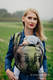 Żakardowa chusta do noszenia dzieci, bawełna - DRAGON ZIELONY Z BRĄZEM - rozmiar XL #babywearing