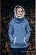 Fleece Sweatshirt - size XL - blue with Little Herringbone Impression #babywearing