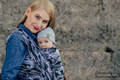 Żakardowa chusta do noszenia dzieci, bawełna - SZARE  MORO - rozmiar M #babywearing