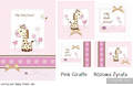 Baby Sheet Set - Pink Giraffe (duvet cover 90x120cm, pillow 40x60cm, little pillow 40x40cm) #babywearing
