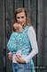 Baby Wrap, Jacquard Weave (100% cotton) - TWISTED LEAVES CREAM & TURQUOISE - size M #babywearing