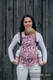Mochila ergonómica, talla bebé, jacquard 100% algodón - TWISTED LEAVES CREAM & MORADO - Segunda generación #babywearing
