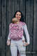 WRAP-TAI mini avec capuche, jacquard/ 100% coton / TWISTED LEAVES CRÈME & VIOLET  #babywearing