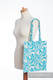 Shopping bag made of wrap fabric (100% cotton) - TWISTED LEAVES CREAM & TURQUOISE  #babywearing