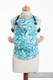 Nosidełko Ergonomiczne z tkaniny żakardowej 100% bawełna , Toddler Size, ZAKRĘCONE LIŚCIE KREM Z TURKUSEM - Druga Generacja #babywearing