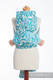 Mei Tai carrier Mini with hood/ jacquard twill / 100% cotton / TWISTED LEAVES CREAM & TURQUOISE  #babywearing