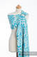 Ringsling, Jacquard Weave (100% cotton) - TWISTED LEAVES CREAM & TURQUOISE  - long 2.1m #babywearing