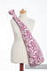 Bolso Hobo hecho de tejido de fular, 100% algodón - TWISTED LEAVES CREAM & MORADO #babywearing
