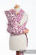 Mei Tai carrier Mini with hood/ jacquard twill / 100% cotton / TWISTED LEAVES CREAM & PURPLE #babywearing