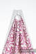 Bandolera de anillas, tejido Jacquard (100% algodón) - con plegado simple - TWISTED LEAVES CREAM & MORADO - long 2.1m #babywearing