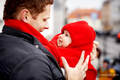 Turtleneck for two - red #babywearing