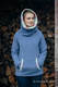 Fleece Sweatshirt - size M - blue with Little Herringbone Impression #babywearing