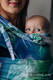 WRAP-TAI portabebé Mini con capucha/ jacquard sarga/100% algodón/ DRAGON VERDE & AZUL  #babywearing