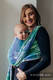 Baby Wrap, Jacquard Weave (100% cotton) - DRAGON GREEN & BLUE - size S (grade B) #babywearing