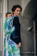 Żakardowa chusta do noszenia dzieci, bawełna - DRAGON ZIELONY Z NIEBIESKIM - rozmiar S #babywearing