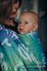 Żakardowa chusta do noszenia dzieci, bawełna - DRAGON ZIELONY Z NIEBIESKIM - rozmiar XS (drugi gatunek) #babywearing